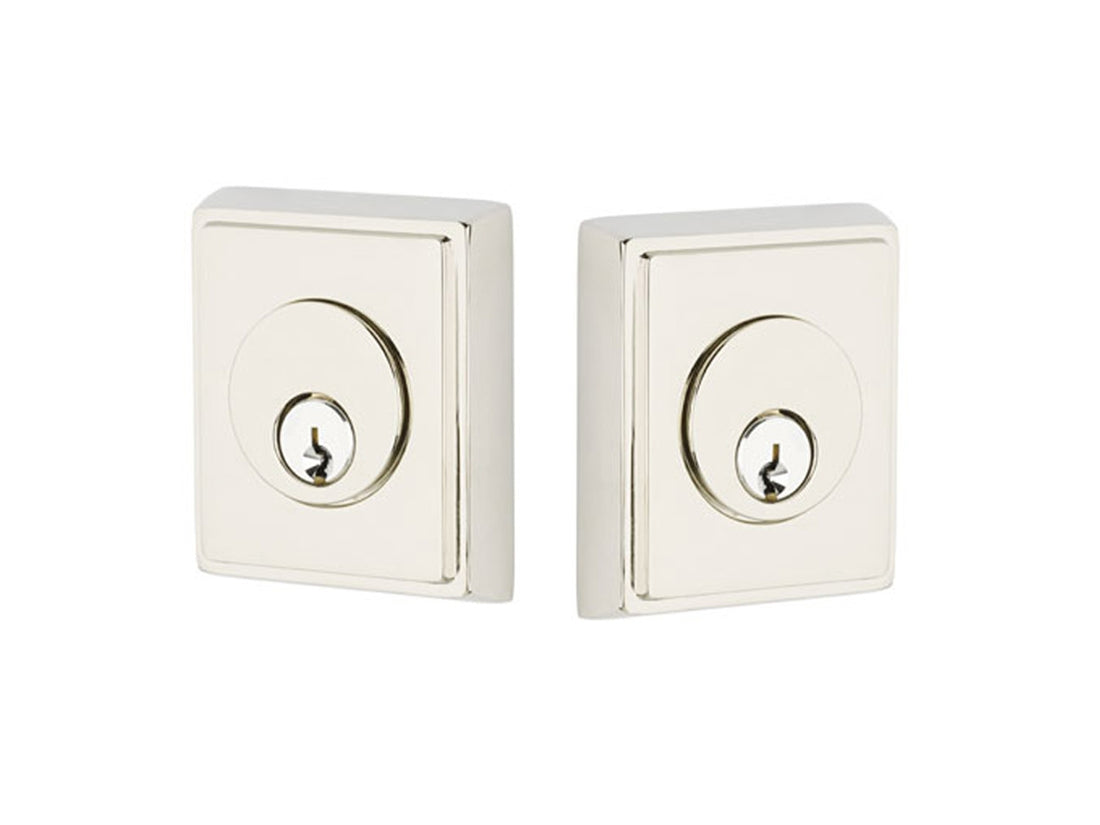 Emtek Brass Rectangular Deadbolt Polished Nickel US14