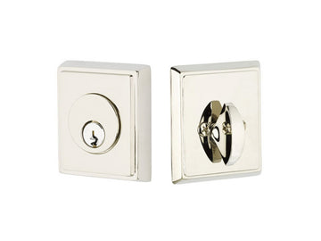 Emtek Brass Rectangular Deadbolt Polished Nickel US14