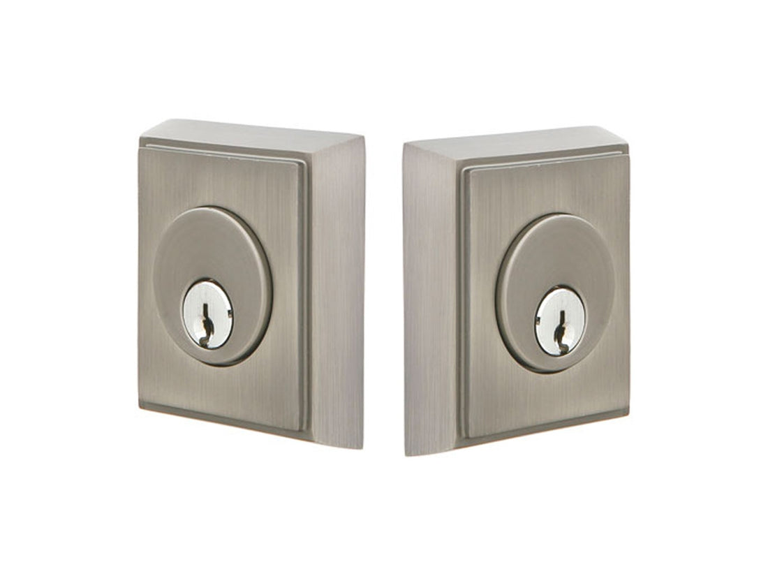 Emtek Brass Rectangular Deadbolt Pewter US15A