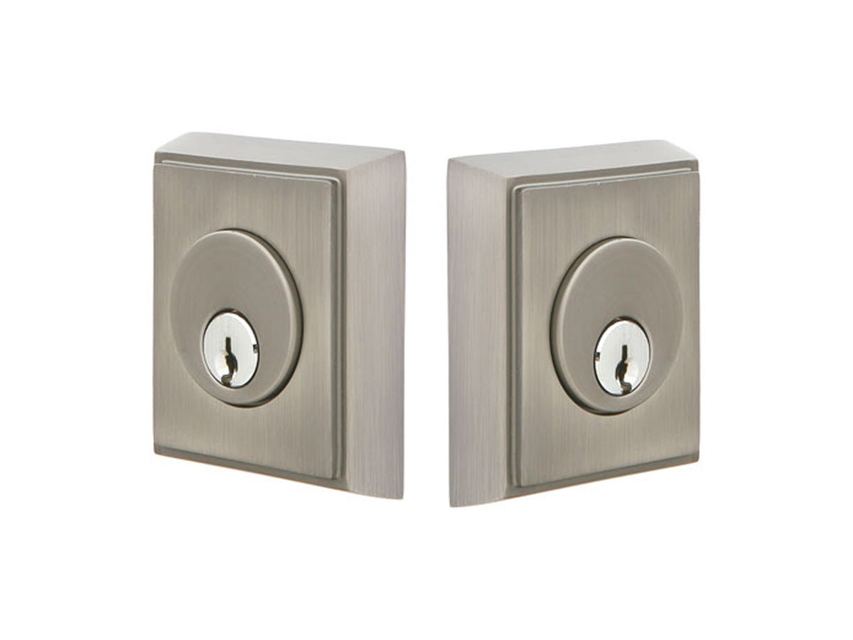 Emtek Brass Rectangular Deadbolt Pewter US15A