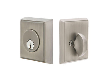 Emtek Brass Rectangular Deadbolt Pewter US15A
