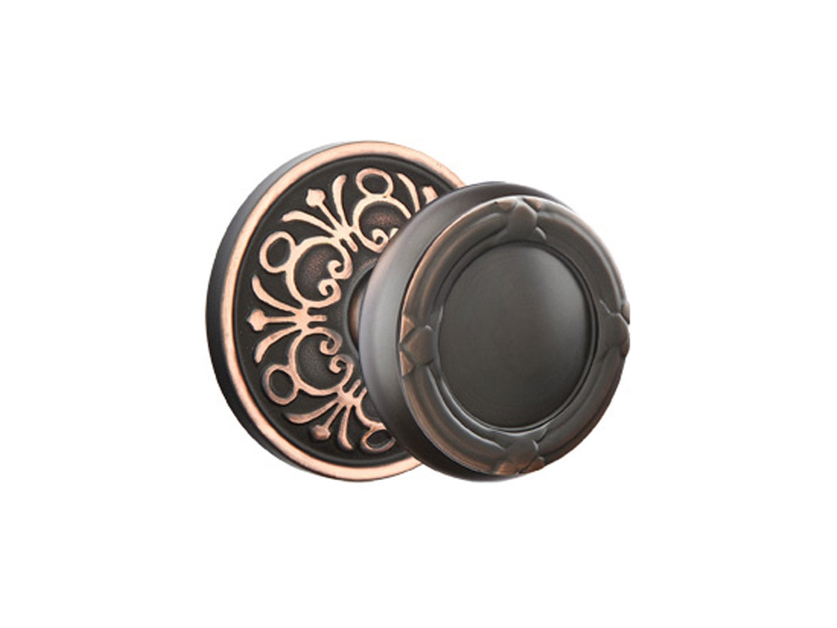 Emtek Ribbon & Reed Brass Knob Oil Rubbed Bronze US10B