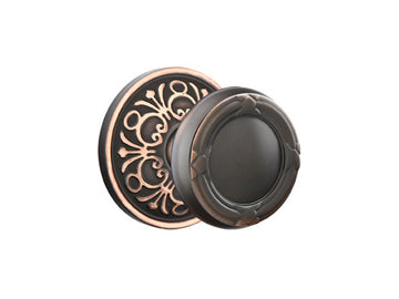Emtek Ribbon & Reed Brass Knob Oil Rubbed Bronze US10B