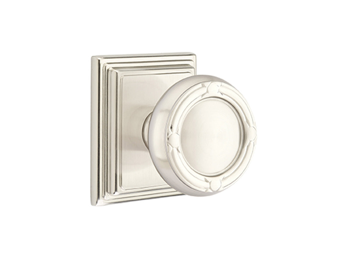 Emtek Ribbon & Reed Brass Knob Satin Nickel US15