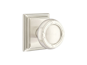 Emtek Ribbon & Reed Brass Knob Satin Nickel US15