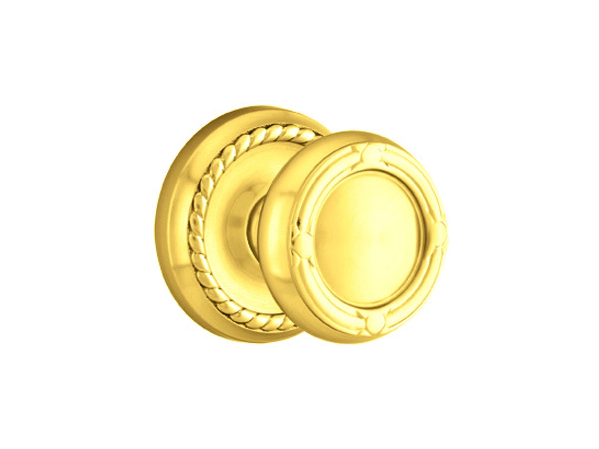 Emtek Ribbon & Reed Brass Knob Polished Brass US3