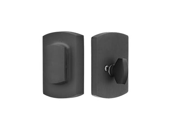 Emtek Ridgemont Plate Deadbolt Flat Black Bronze Patina FB