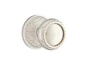 Emtek Rope Brass Knob Satin Nickel US15