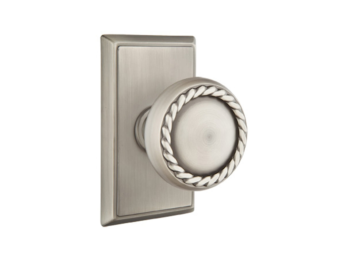 Emtek Rope Brass Knob Pewter US15A