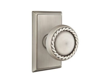 Emtek Rope Brass Knob Pewter US15A