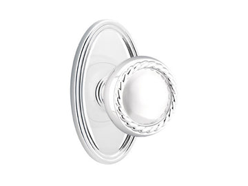 Emtek Rope Brass Knob Polished Chrome US26