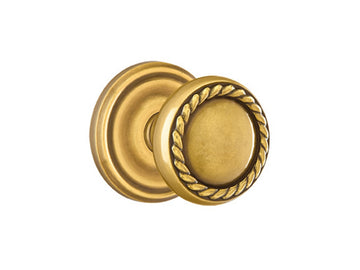 Emtek Rope Brass Knob French Antique US7