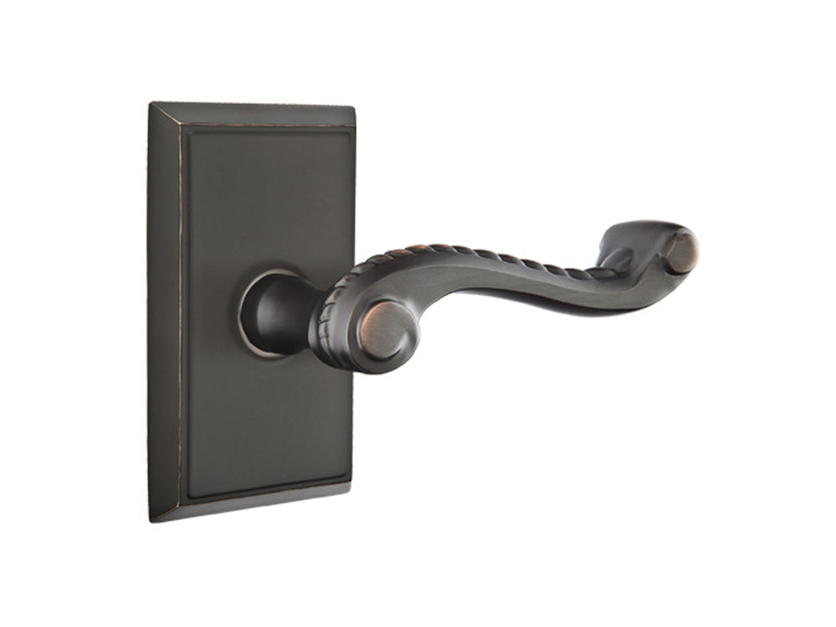 Emtek Rope Lever Oil Rubbed Bronze US10B