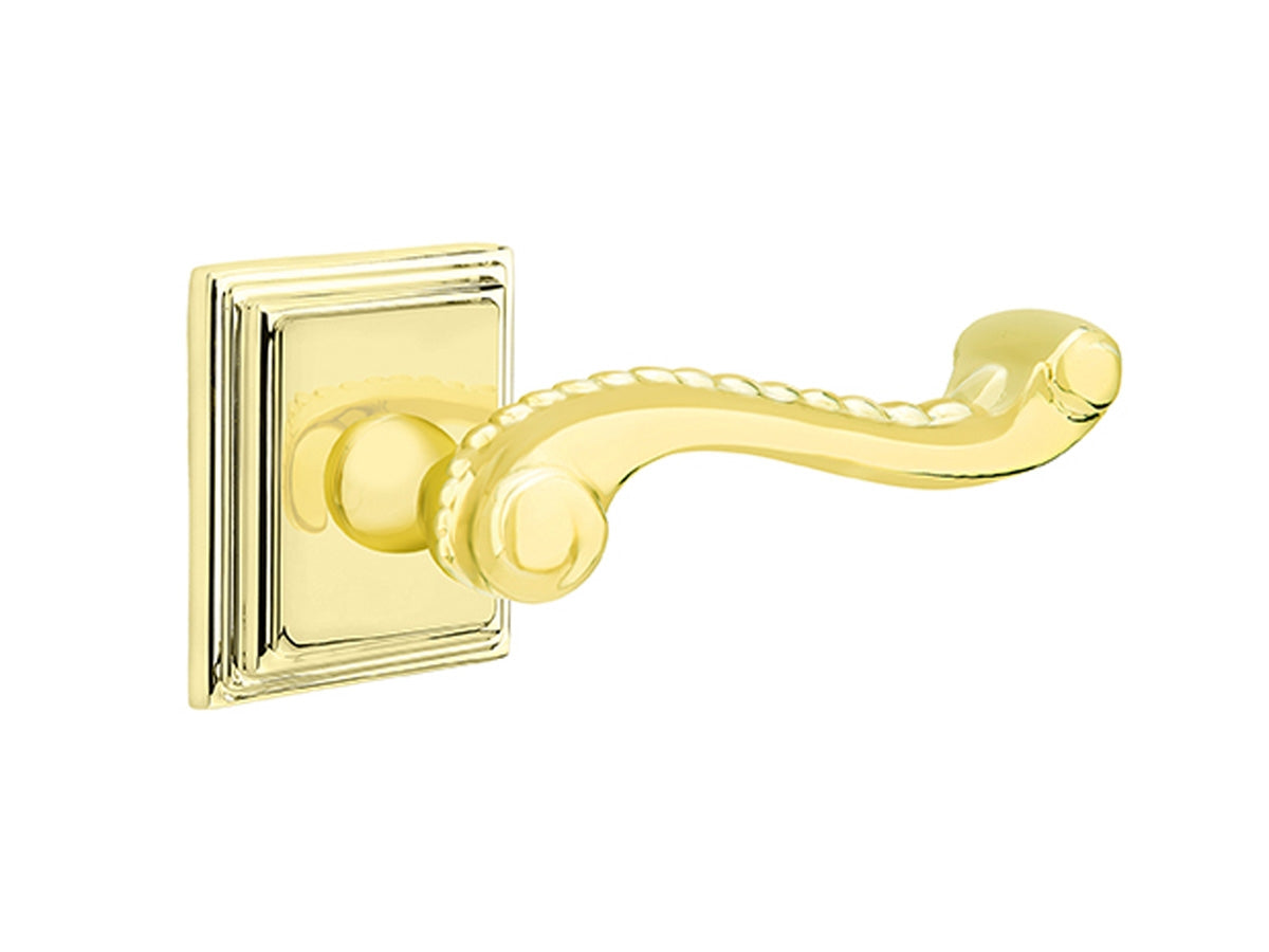 Emtek Rope Lever Polished Brass US3