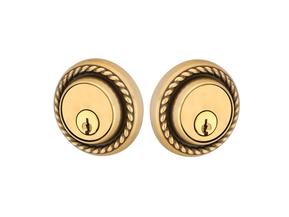 Emtek Brass Rope Deadbolt French Antique US7