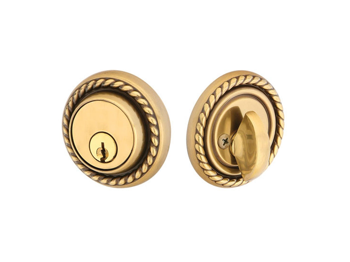 Emtek Brass Rope Deadbolt French Antique US7