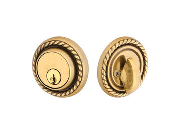 Emtek Brass Rope Deadbolt French Antique US7