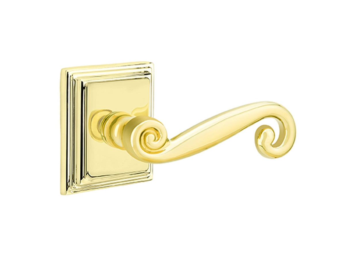 Emtek Rustic Lever Polished Brass US3