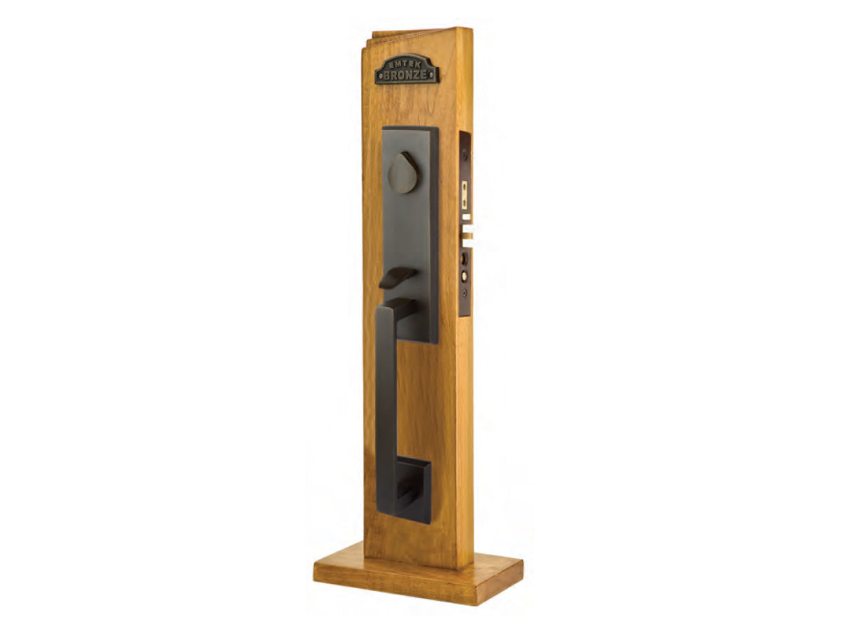 Emtek Rustic Modern Rectangular Mortise Entry Handleset