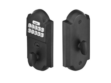 Emtek Sandcast Bronze Keypad Deadbolt Flat Black Bronze Patina FB