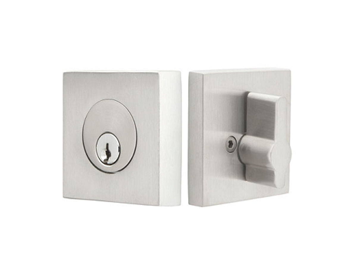 Emtek Square Deadbolt Brushed Stainless Steel