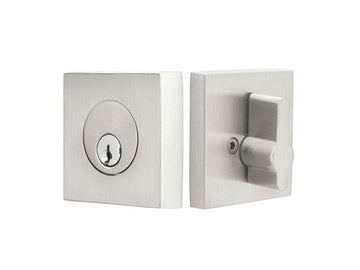 Emtek Square Deadbolt Brushed Stainless Steel