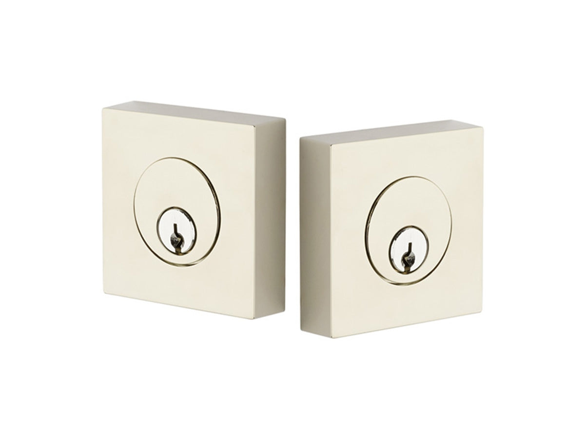 Emtek Brass Square Deadbolt Polished Nickel US14