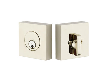 Emtek Brass Square Deadbolt Polished Nickel US14