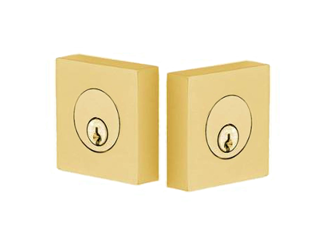 Emtek Brass Square Deadbolt Satin Brass US4