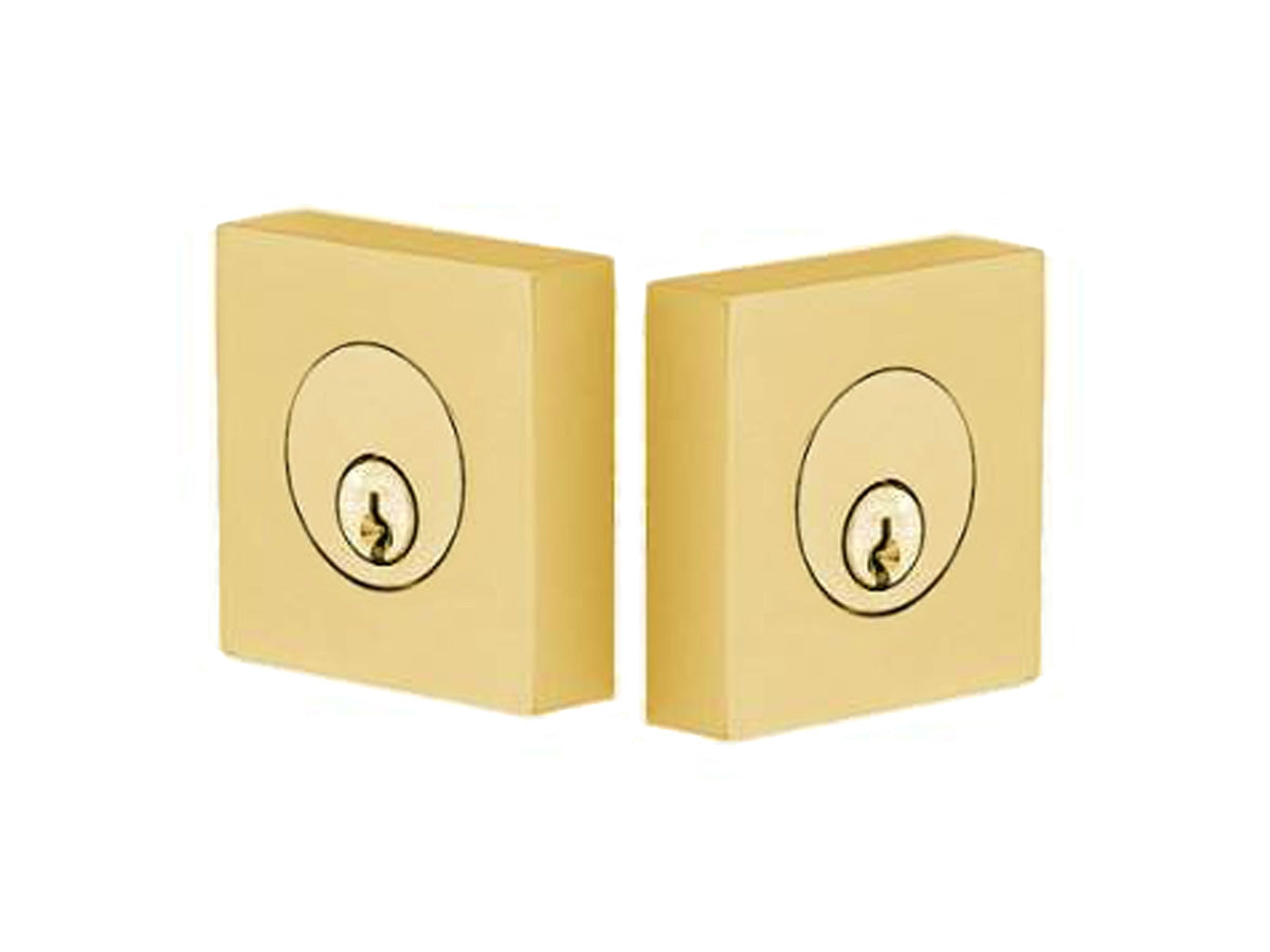 Emtek Brass Square Deadbolt Satin Brass US4