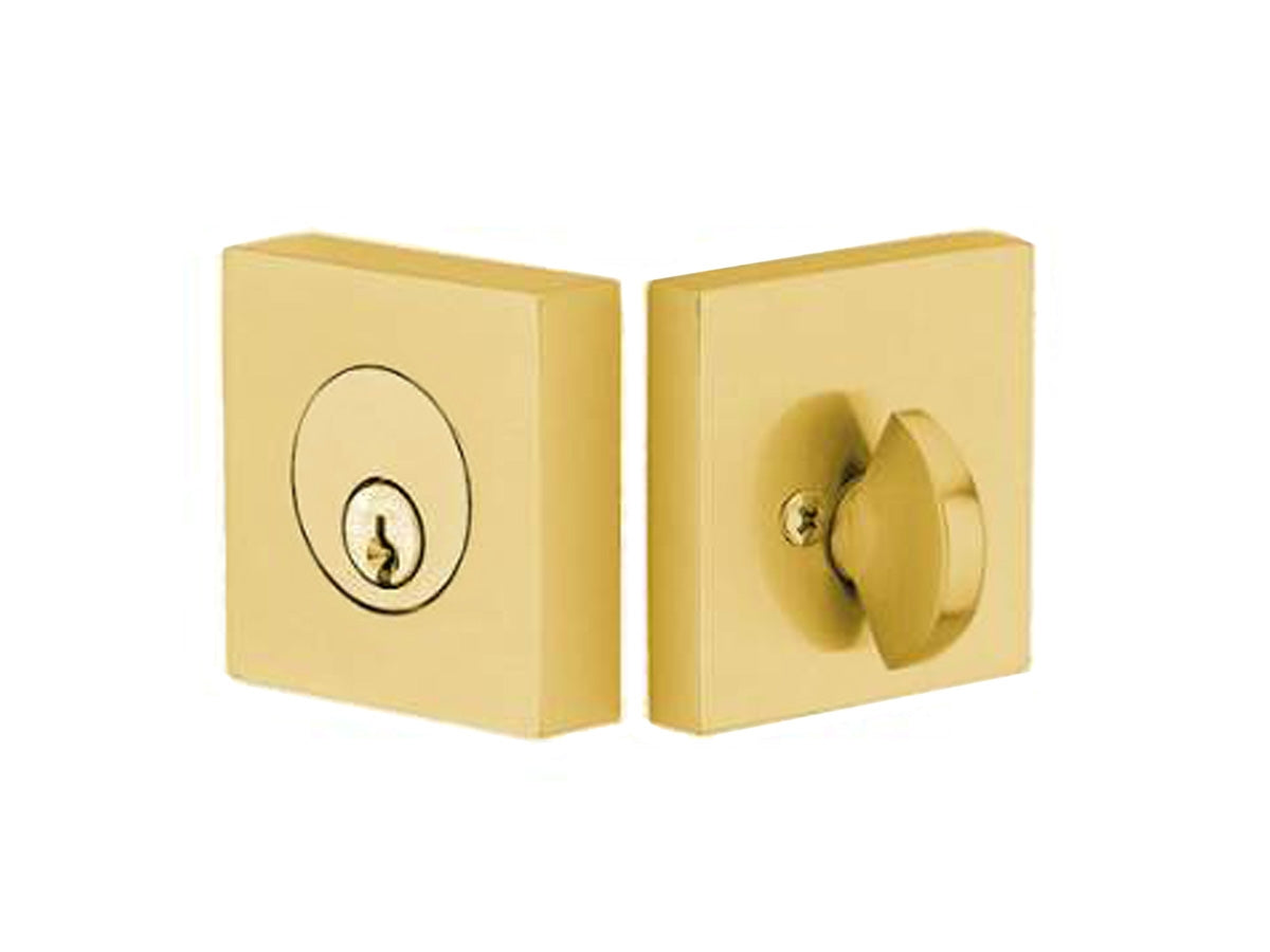 Emtek Brass Square Deadbolt Satin Brass US4