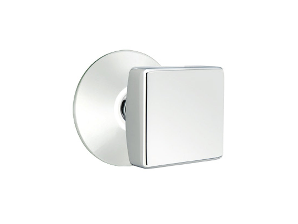 Emtek Square Brass Knob Polished Chrome US26