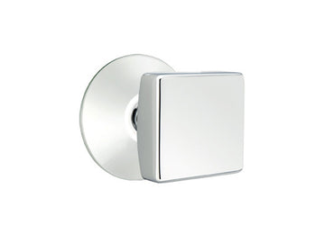 Emtek Square Brass Knob Polished Chrome US26