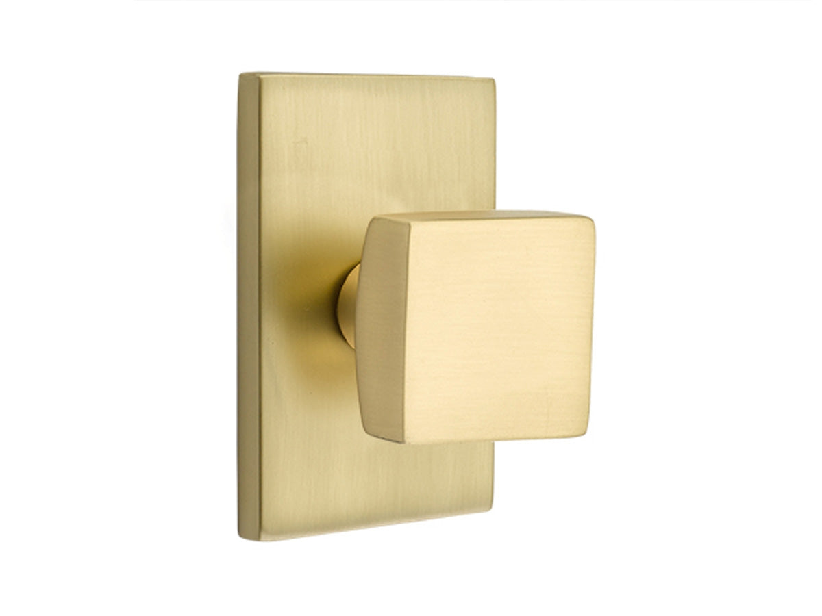 Emtek Square Brass Knob Satin Brass US4