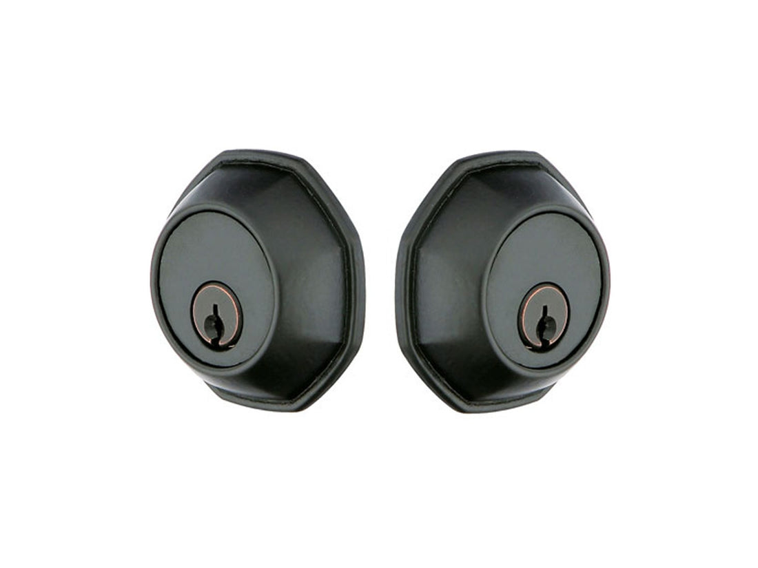 Emtek Tuscany Octagon Deadbolt Flat Black Bronze Patina FB