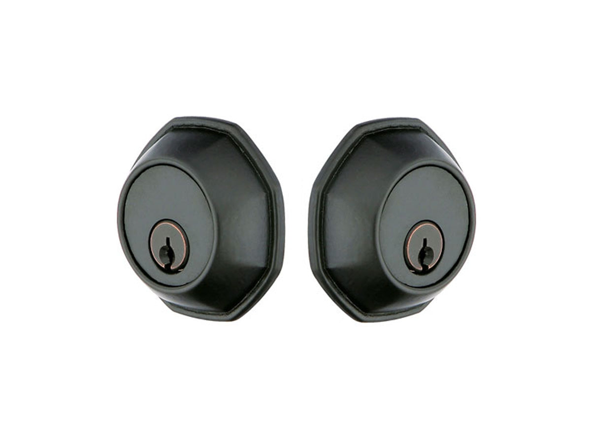 Emtek Tuscany Octagon Deadbolt Flat Black Bronze Patina FB