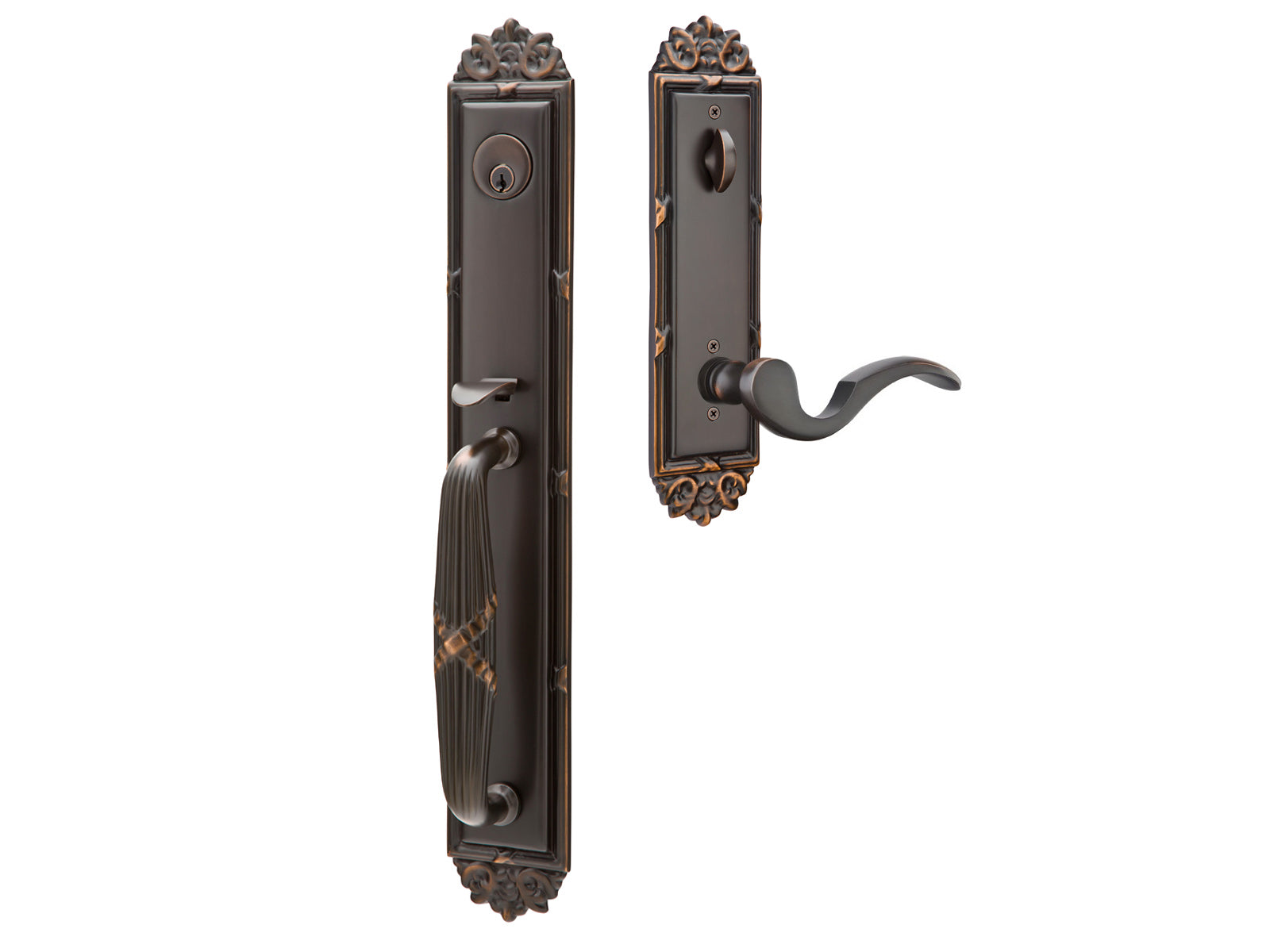 Emtek Versailles Mortise Entry Handleset Oil Rubbed Bronze US10B