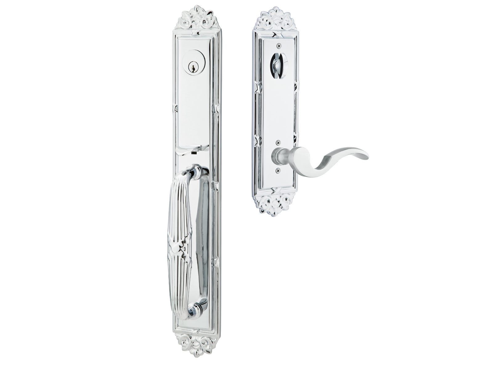 Emtek Versailles Mortise Entry Handleset Polished Chrome US26