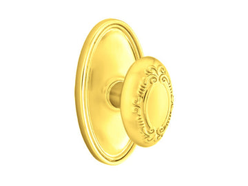 Emtek Victoria Brass Knob Polished Brass US3