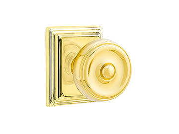 Emtek Waverly Brass Knob Polished Brass US3