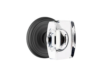 Emtek Windsor Crystal Knob Flat Black US19