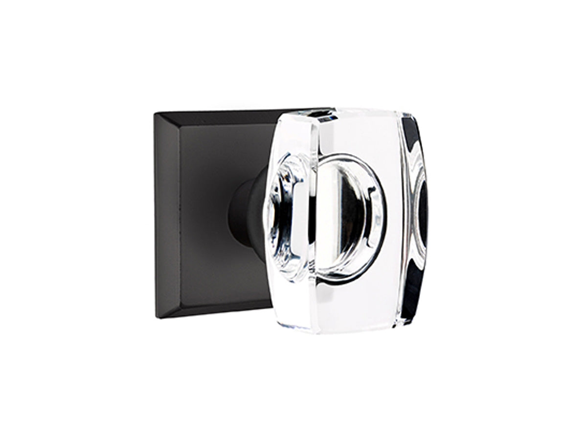 Emtek Windsor Crystal Knob Flat Black Bronze Patina FB