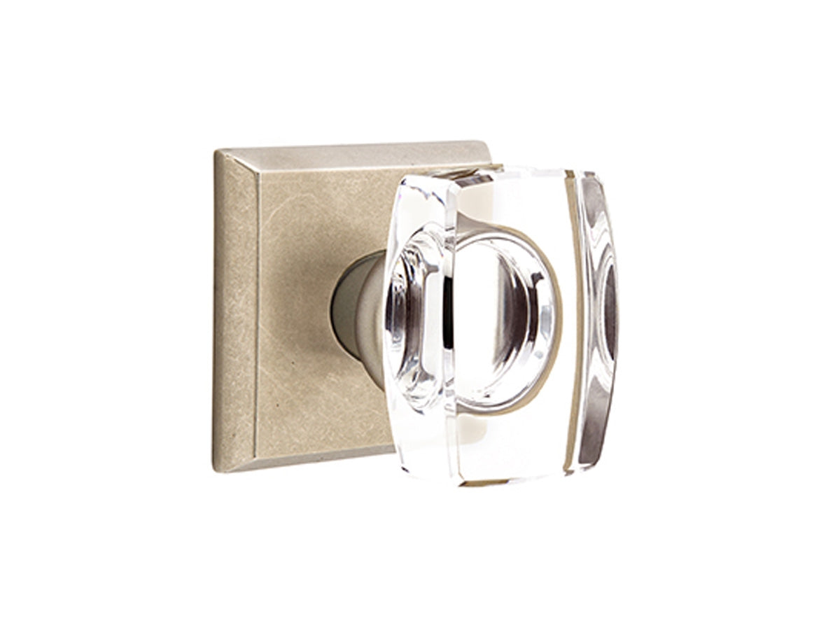 Emtek Windsor Crystal Knob Tumbled White Bronze TWB