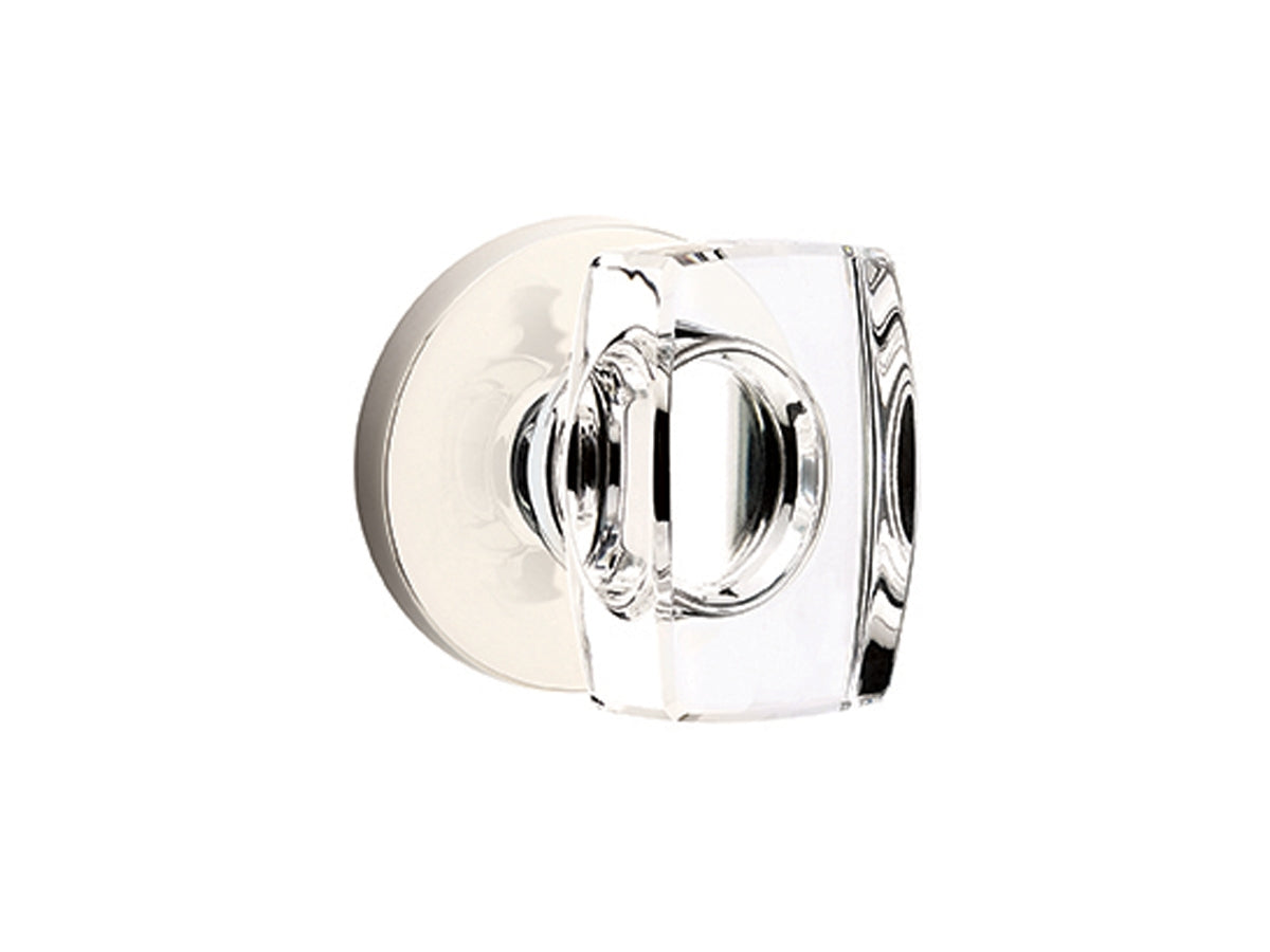 Emtek Windsor Crystal Modern Knob Polished Nickel US14