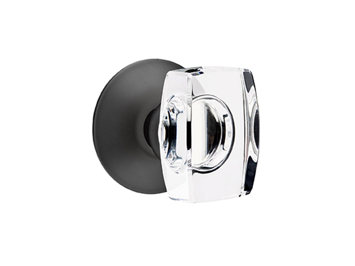 Emtek Windsor Crystal Modern Knob Flat Black US19