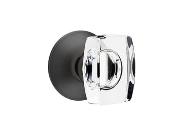 Emtek Windsor Crystal Modern Knob Flat Black US19