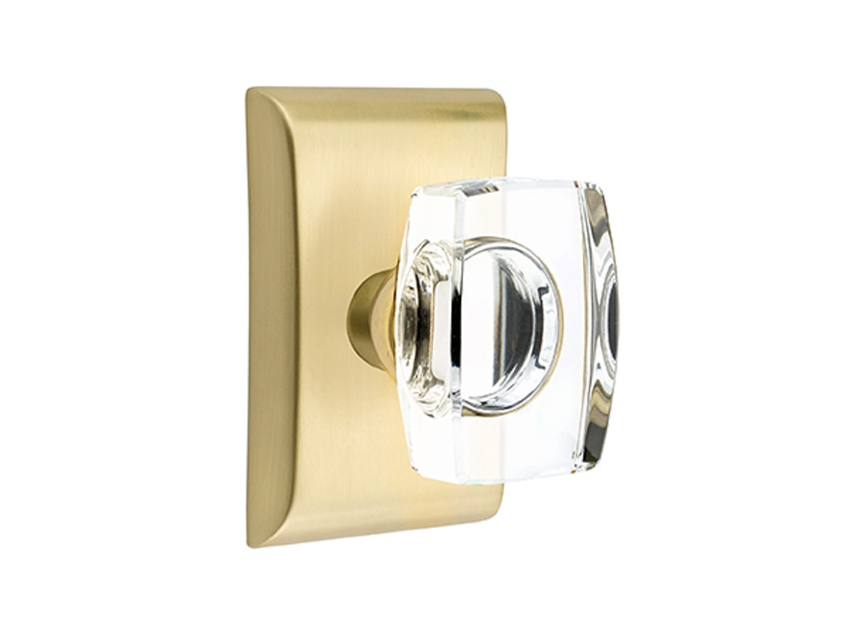 Emtek Windsor Crystal Modern Knob Satin Brass US4