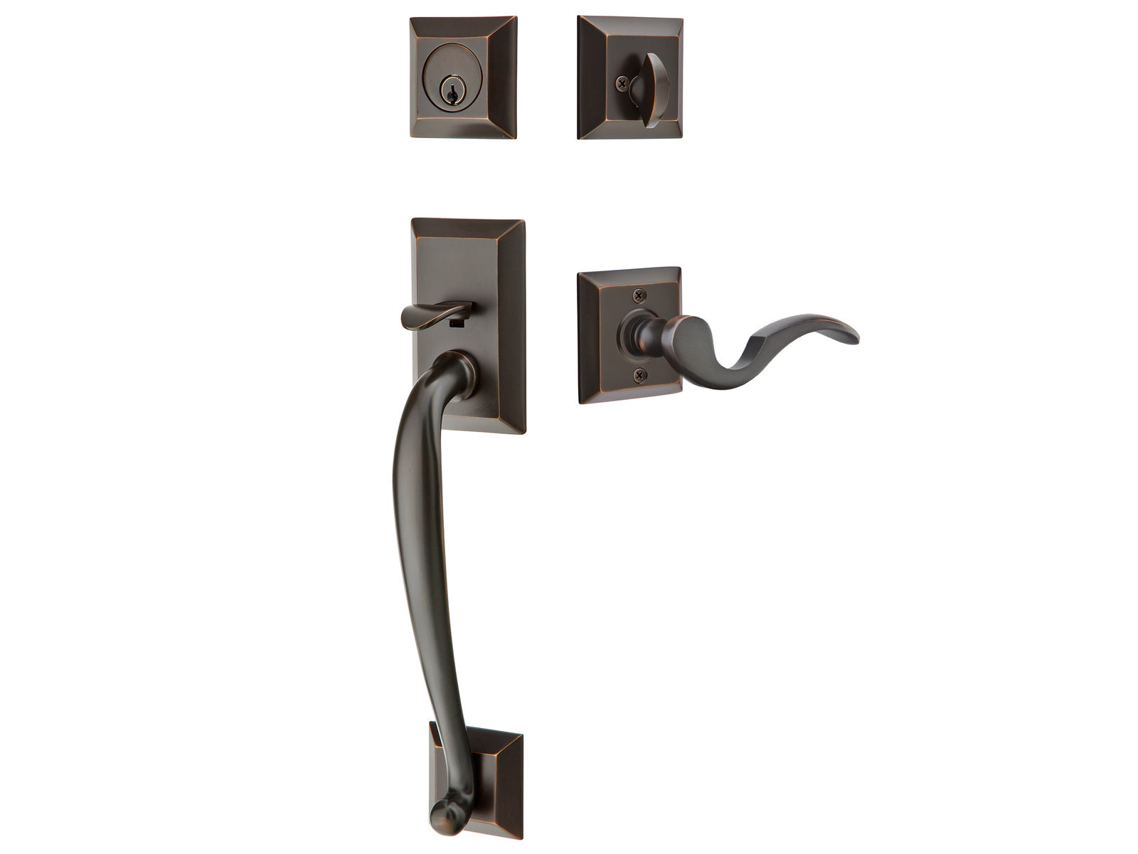 Emtek Franklin Tubular Entry Handleset Oil Rubbed Bronze US10B