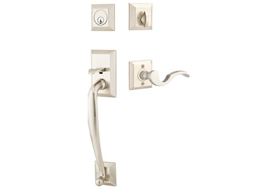 Emtek Franklin Tubular Entry Handleset Satin Nickel US15