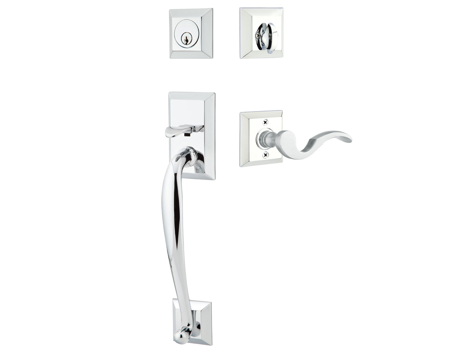 Emtek Franklin Tubular Entry Handleset Polished Chrome US26